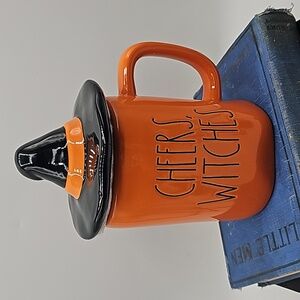 Rae Dunn Cheers Witches Witch Hat Lidded Ceramic Mug New